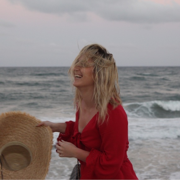 Red Lace Romper - Picture 2 of 6